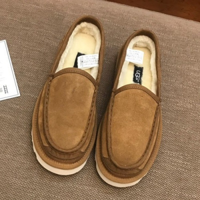 UGG 2019 Mens Leather & Wool Slip On  - UGG 2019 남성용 레더 & 울 슬립온 UGGS0034.Size(240 - 270),브라운