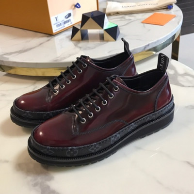 Louis Vuitton 2019 Mens Leather Sneakers Shoes - 루이비통 2019 남성용 레더 스니커즈 슈즈 LOUS0278.Size(245 - 270).와인