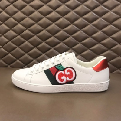 Gucci 2019 Mm / Wm Leather Sneakers - 구찌 2019 남여공용 레더 스니커즈 GUCS0363,Size(225 - 270).화이트