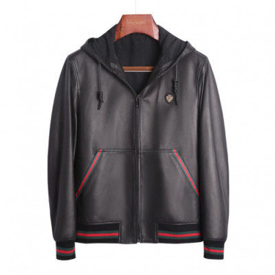 Gucci 2019 Mens Logo Casual Sheep-skin Jacket - 구찌 2019 남성 로고 캐쥬얼 양가죽 자켓 Guc01390x.Size(m - 3xl).블랙