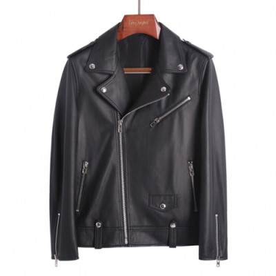 Givenchy 2019 Mens Casual Zip-up Leather Jacket - 지방시 2019 남성 캐쥬얼 집업 레더자켓 Giv0214x.Size(m - 3xl).블랙