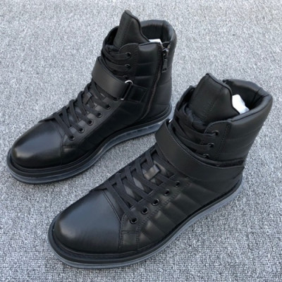 Prada 2019 Mens Leather Boots Sneakers - 프라다 2019 남성용 레더 부츠 스니커즈,PRAS00191,Size(245 - 265).블랙