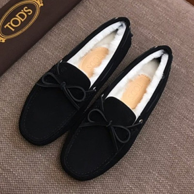 Tod's 2019 Ladies Suede & Wool Loafer - 토즈 2019 여성용 스웨이드&울  로퍼 TODS0046.Size(225 - 250).블랙