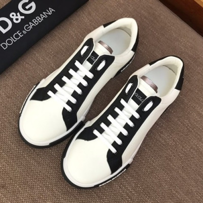 Dolce&Gabbana 2019 Mens Leather Sneakers  - 돌체앤가바나 2019 남성용 레더 스니커즈 DGS0068,Size(240 - 270).화이트