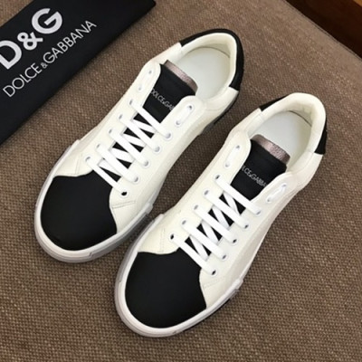 Dolce&Gabbana 2019 Mens Leather Sneakers  - 돌체앤가바나 2019 남성용 레더 스니커즈 DGS0069,Size(240 - 270).화이트