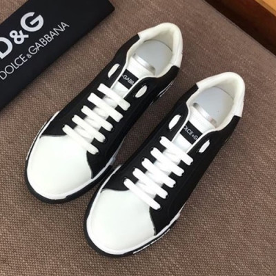 Dolce&Gabbana 2019 Mens Leather Sneakers  - 돌체앤가바나 2019 남성용 레더 스니커즈 DGS0070,Size(240 - 270).블랙