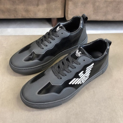Armani 2019 Mens Leather Sneakers - 알마니 2019 남성용 레더 스니커즈 ARMS0054.Size (240 - 270).블랙