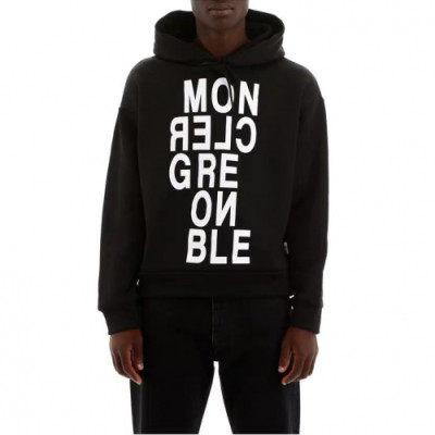 Moncler 2019 Mens Logo Cotton HoodT - 몽클레어 2019 남성 로고 코튼 후드티 Moc0791x.Size(m - 3xl).블랙