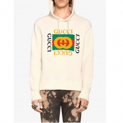 Gucci 2019 Mm/Wm Logo Cotton HoodT - 구찌 2019 남자 로고 코튼 후드티 Guc01403x.Size(s - l).크림