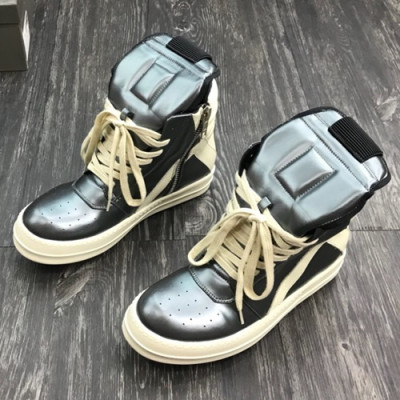 Rick Owens  2019 Mm / Wm Leather Sneakers - 릭오웬스 2019 남여공용 레더 스니커즈, RICS0006.Size (225 - 275),다크그레이