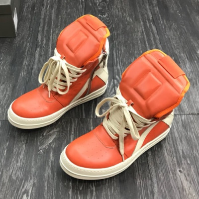 Rick Owens  2019 Mm / Wm Leather Sneakers - 릭오웬스 2019 남여공용 레더 스니커즈, RICS0007.Size (225 - 275),오렌지