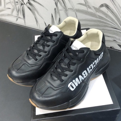 Gucci 2019 Mm/Wm Leather Sneakers - 구찌 2019 남여공용 레더 스니커즈 GUCS0370,Size(225 - 270).블랙