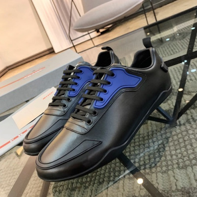 Prada 2019 Mens Leather Sneakers - 프라다 2019 남성용 레더 스니커즈,PRAS00194,Size(240 - 275).블랙