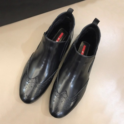 Prada 2019 Mens Leather Boots - 프라다 2019 남성용 레더 부츠,PRAS00198,Size(240 - 265).블랙