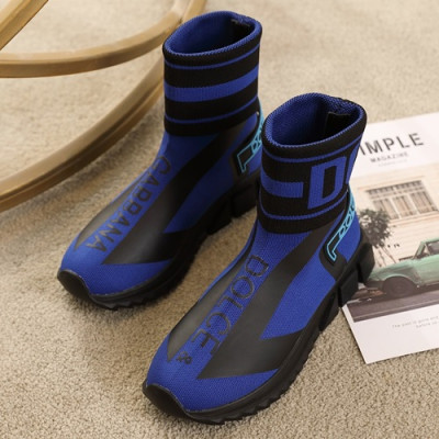 Dolce&Gabbana 2019 Mm / Wm Knit Sneakers  - 돌체앤가바나 2019 남여공용 니트 스니커즈 DGS0072,Size(225 - 275).블루