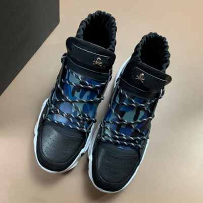Philipp plein 2019 Mens Leather Sneakers  - 필립플레인 2019 남성용 레더 스니커즈 PPS0108,Size(240 - 275).블랙