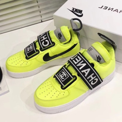 Chanel x Nike 2019 Ladies Leather Sneakers - 샤넬 x 나이키 2019 여성용 레더 스니커즈 CHAS0413.Size(225 - 250).옐로우