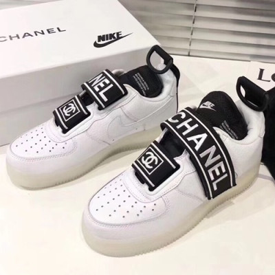 Chanel x Nike 2019 Ladies Leather Sneakers - 샤넬 x 나이키 2019 여성용 레더 스니커즈 CHAS0414.Size(225 - 250).화이트