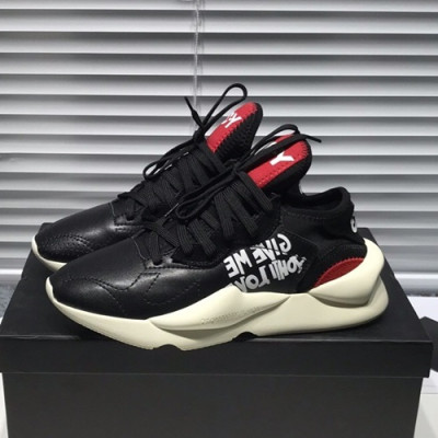 Y-3 2019 Mm / Wm Leather Sneakers - 요지야마모토 2019 남여공용 레더 스니커즈 Y-3S0025,Size(225 - 275).블랙