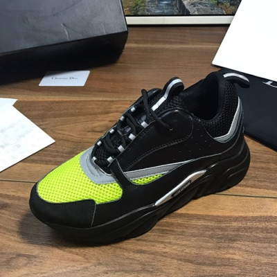 Dior 2019 Mm / Wm Leather Running Shoes - 디올 2019 남여공용 레더 런닝슈즈 DIOS0113,Size(225 - 275).블랙+옐로우