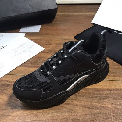 Dior 2019 Mm / Wm Leather Running Shoes - 디올 2019 남여공용 레더 런닝슈즈 DIOS0114,Size(225 - 275).블랙