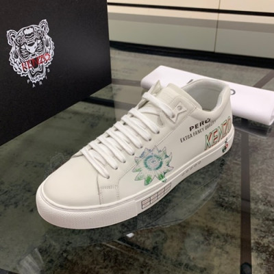 Kenzo 2019 Mens Leather Sneakers - 겐조 2019 남성용 레더 스니커즈,KENS0023,Size(240-270),화이트
