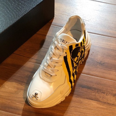Philipp plein 2019 Mens Leather Sneakers  - 필립플레인 2019 남성용 레더 스니커즈 PPS0110,Size(240 - 275).화이트