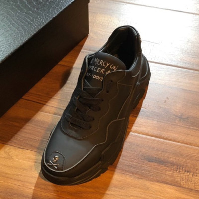 Philipp plein 2019 Mens Leather Sneakers  - 필립플레인 2019 남성용 레더 스니커즈 PPS0113,Size(240 - 275).블랙