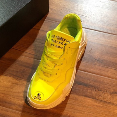 Philipp plein 2019 Mens Leather Sneakers  - 필립플레인 2019 남성용 레더 스니커즈 PPS0114,Size(240 - 275).옐로우