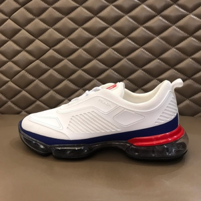 [매장판]Prada 2019 Mens Leather Running Shoes  - 프라다 2019 남성용 레더 투톤 런닝 슈즈 PRAS0202.Size(240 - 270).화이트