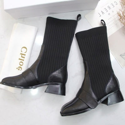 Chloe 2019 Ladies Leather Boots - 끌로에 2019 여성용 레더 부츠,CHLOS0003.Size(225 - 250).블랙