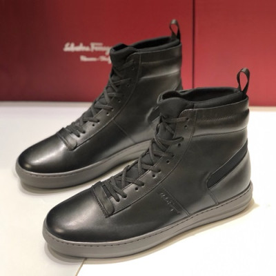 Ferragamo 2019 Mens Leather Sneakers - 페라가모 2019 남성용 레더 스니커즈, FGMS0102,Size(245 - 265).블랙