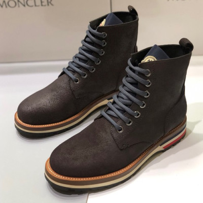 Moncler 2019 Mens Leather Sneakers - 몽클레어 2019 남성용 레더 스니커즈 ,MONCS0013,Size(245 - 265).브라운
