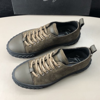 Giuseppe Zanoti 2019 Mens Leather Sneakers - 쥬세페자노티 2019 남성용 레더 스니커즈 GZS0030,Size(240 - 270).카키