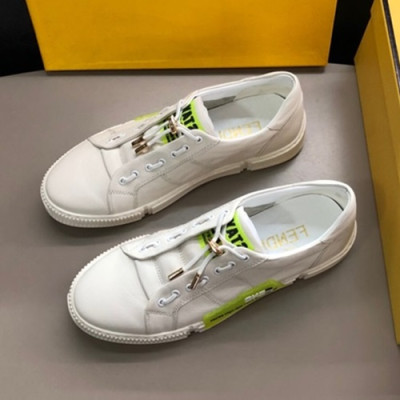 Fendi 2019 Mens Leather Sneakers - 펜디 2019 남성용 레더 스니커즈 FENS0163,Size(240 - 270).화이트