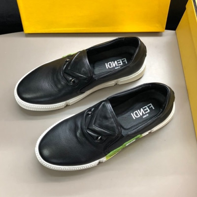 Fendi 2019 Mens Leather Slip On - 펜디 2019 남성용 레더 슬립온 FENS0165,Size(240 - 270).블랙