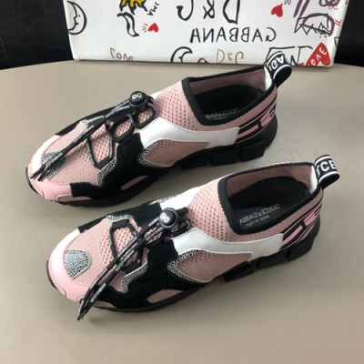 Dolce&Gabbana 2019 Mm / Wm Knit Sneakers  - 돌체앤가바나 2019 남여공용 니트 스니커즈 DGS0079,Size(225 - 280).핑크