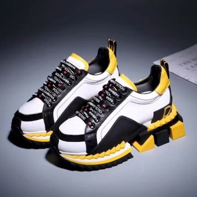 Dolce&Gabbana 2019 Mm / Wm Leather Running Shoes - 돌체앤가바나 2019 남여공용 레더 런닝슈즈 DGS0092,Size(225 - 280).화이트