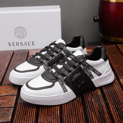 Versace 2019 Mens Leather Sneakers - 베르사체 2019 남성용 레더 스니커즈 VERS0091.Size (240 - 270).화이트