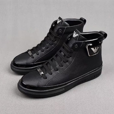 Armani 2019 Mens Leather Sneakers  - 알마니 2019 남성용 레더 스니커즈 ARMS0077,Size(240 - 270).블랙