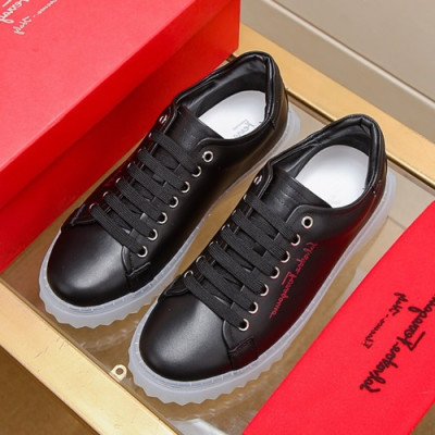 Ferragamo 2019 Mens Leather Sneakers - 페라가모 2019 남성용 레더 스니커즈, FGMS00105,Size(240 - 270).블랙