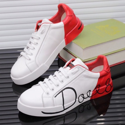 Dolce&Gabbana 2019 Mens Leather Sneakers  - 돌체앤가바나 2019 남성용 레더 스니커즈 DGS0099,Size(240 - 270).화이트