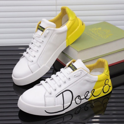 Dolce&Gabbana 2019 Mens Leather Sneakers  - 돌체앤가바나 2019 남성용 레더 스니커즈 DGS0100,Size(240 - 270).화이트