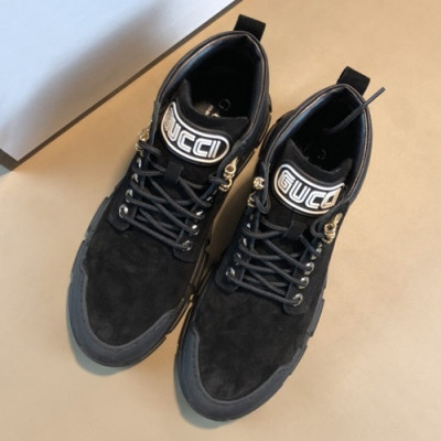 Gucci 2019 Mens Suede Sneakers - 구찌 2019 남성용 스웨이드 스니커즈 GUCS0412,Size(240 - 270).블랙