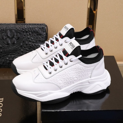 Hugo Boss 2019 Mens Leather Running Shoes - 휴고보스 2019 남성용 레더 런닝 슈즈 HUGS0009.Size(240 - 270).화이트