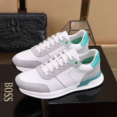 Hugo Boss 2019 Mens Leather Running Shoes - 휴고보스 2019 남성용 레더 런닝 슈즈 HUGS0015.Size(240 - 270).화이트