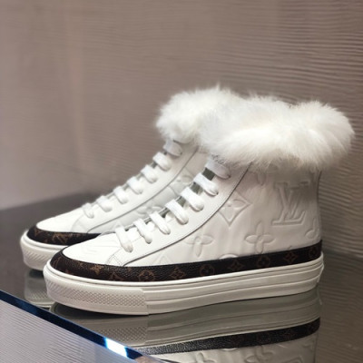 Louis Vuitton 2019 Ladies Leather Sneakers - 루이비통 2019 여성용 레더 스니커즈 LOUS0336.Size(225 - 255).화이트