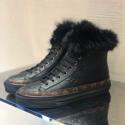 Louis Vuitton 2019 Ladies Leather Sneakers - 루이비통 2019 여성용 레더 스니커즈 LOUS0337.Size(225 - 255).블랙