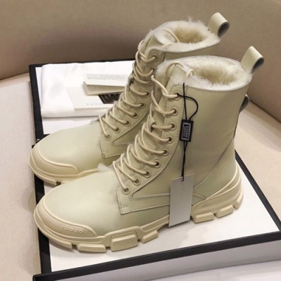 Gucci 2019 Ladies  Leather Boots - 구찌 2019 여성용 레더 부츠 GUCS0417,Size(225-250),화이트