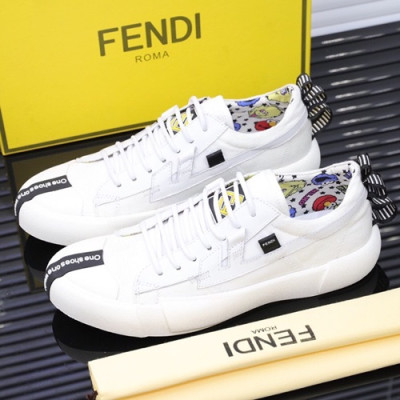 Fendi 2019 Mens Leather & Canvas Sneakers - 펜디 2019 남성용 레더&캔버스 스니커즈 FENS0170,Size(240 - 270).화이트